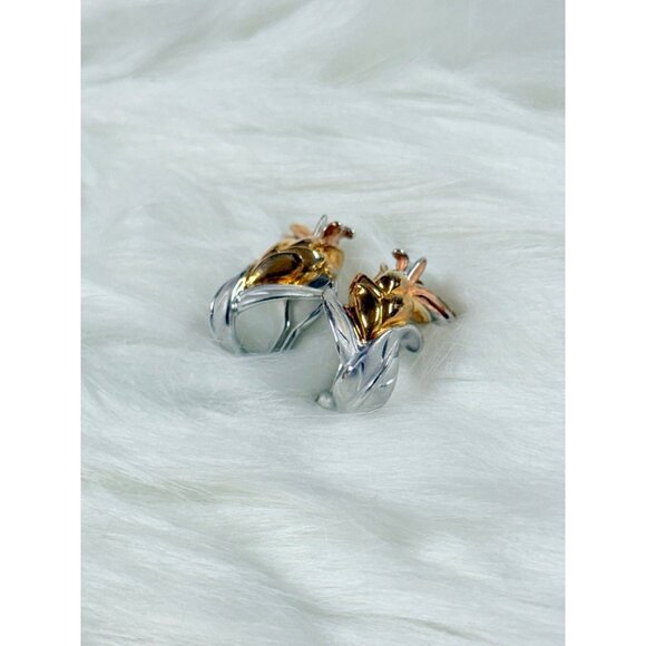 925 Tulip Flower Earrings - Picture 7 of 10